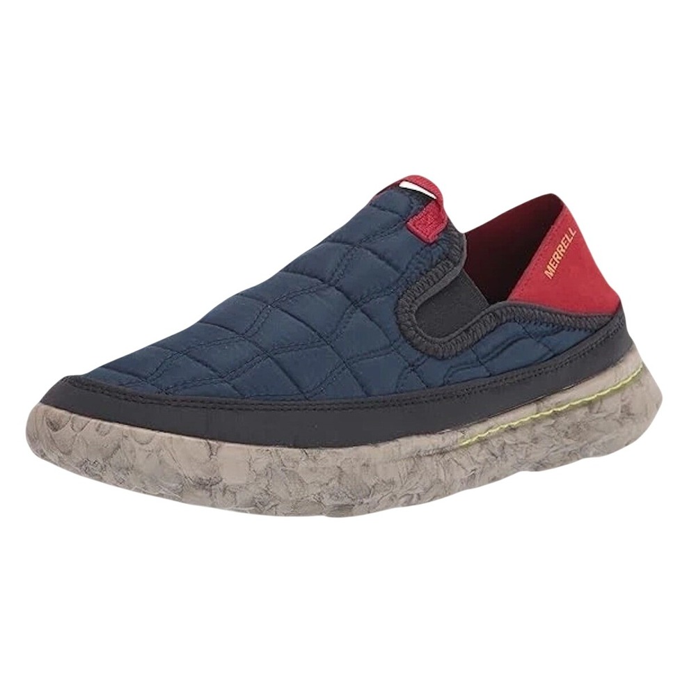 Merrell Hut Moc 2.0 Poseidon Boys Size 11.5 M Quilted Slip On Shoes Blue Red